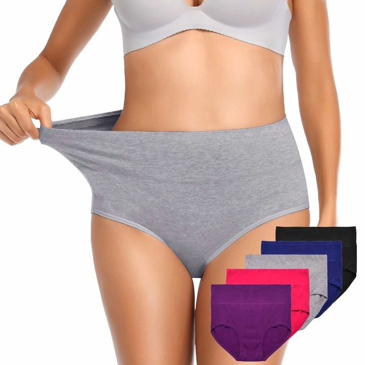 Women High Waist Soft Briefs Panties