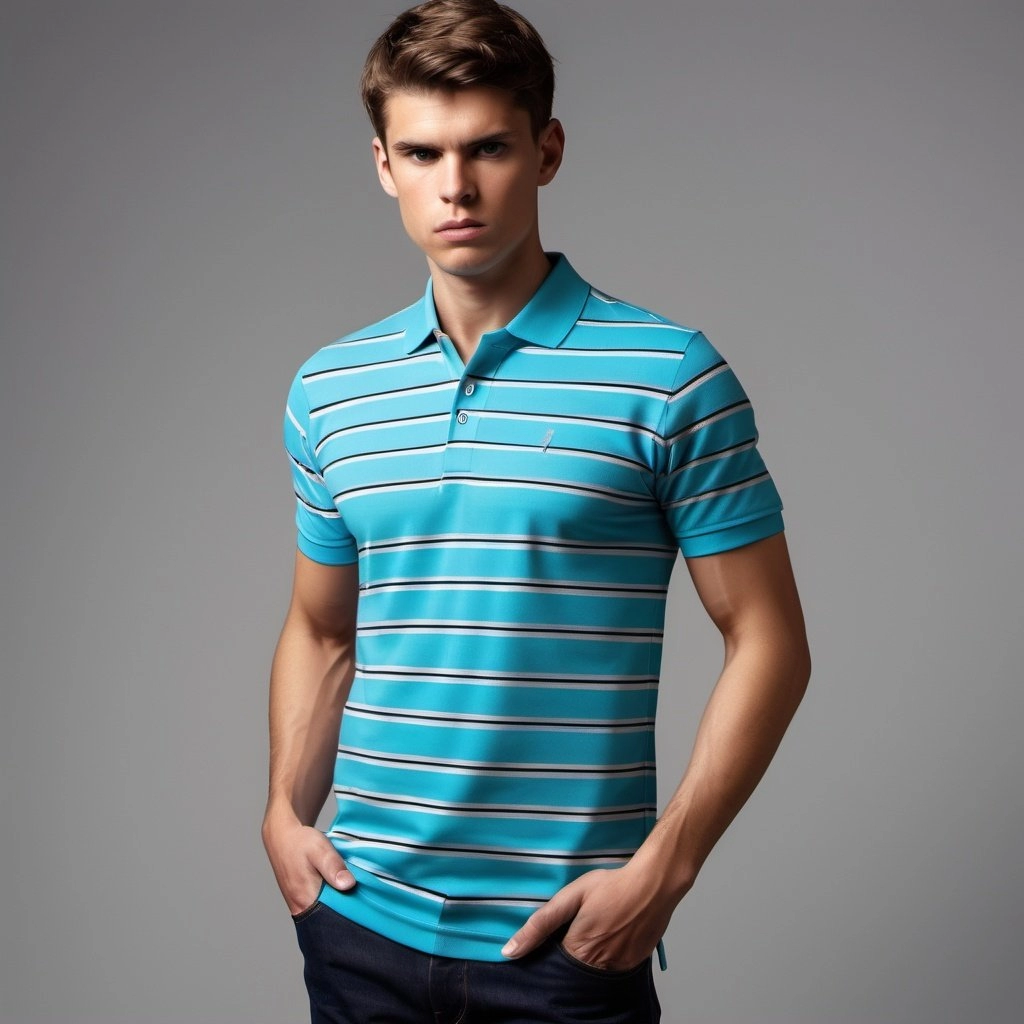 SiATEX - Top Engineered Stripe Pique Polo Shirt Exporters Top Engineered Stripe Pique Polo Shirt Exporters